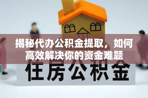 柳林揭秘代办公积金提取，如何高效解决你的资金难题