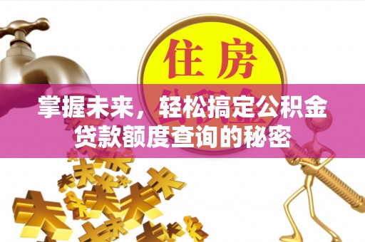 柳林掌握未来，轻松搞定公积金贷款额度查询的秘密