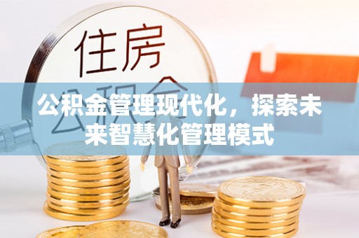 柳林公积金管理现代化，探索未来智慧化管理模式