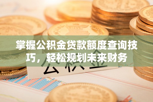 柳林掌握公积金贷款额度查询技巧，轻松规划未来财务