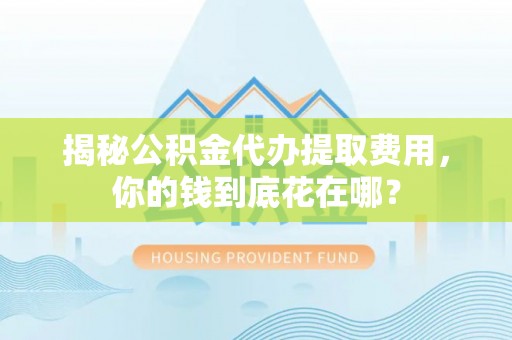 柳林揭秘公积金代办提取费用，你的钱到底花在哪？