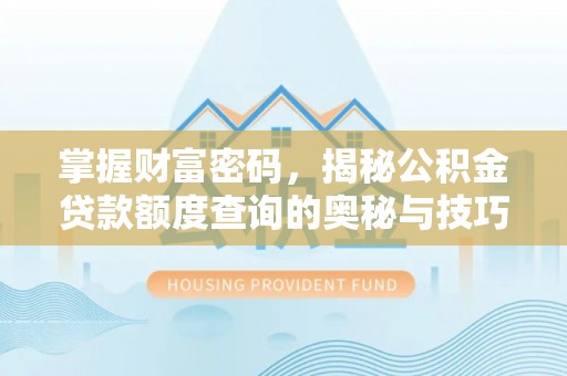 柳林掌握财富密码，揭秘公积金贷款额度查询的奥秘与技巧