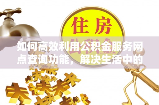 柳林如何高效利用公积金服务网点查询功能，解决生活中的资金难题