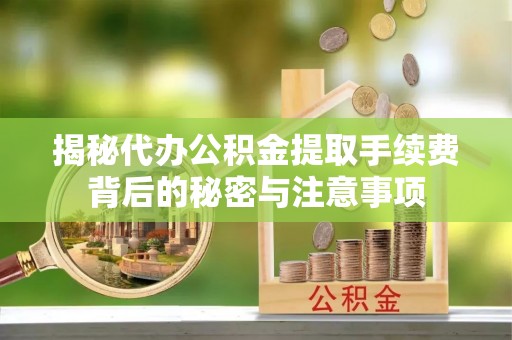 柳林揭秘代办公积金提取手续费背后的秘密与注意事项